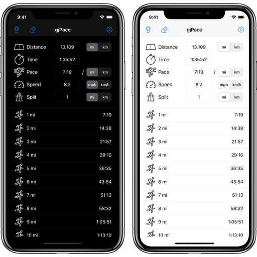 gjPace screenshots