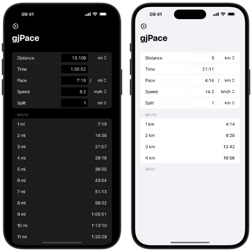 gjPace screenshots